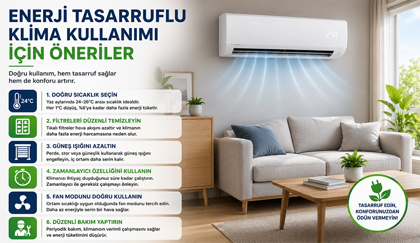 Enerji Tasarruflu Klima Kullanımı İçin Öneriler